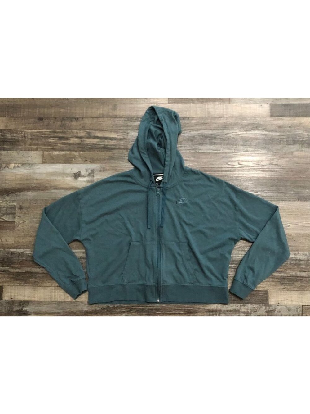 Nike Womens Medium Blue Full Zip Lightweight Hoodie Sweatshirt